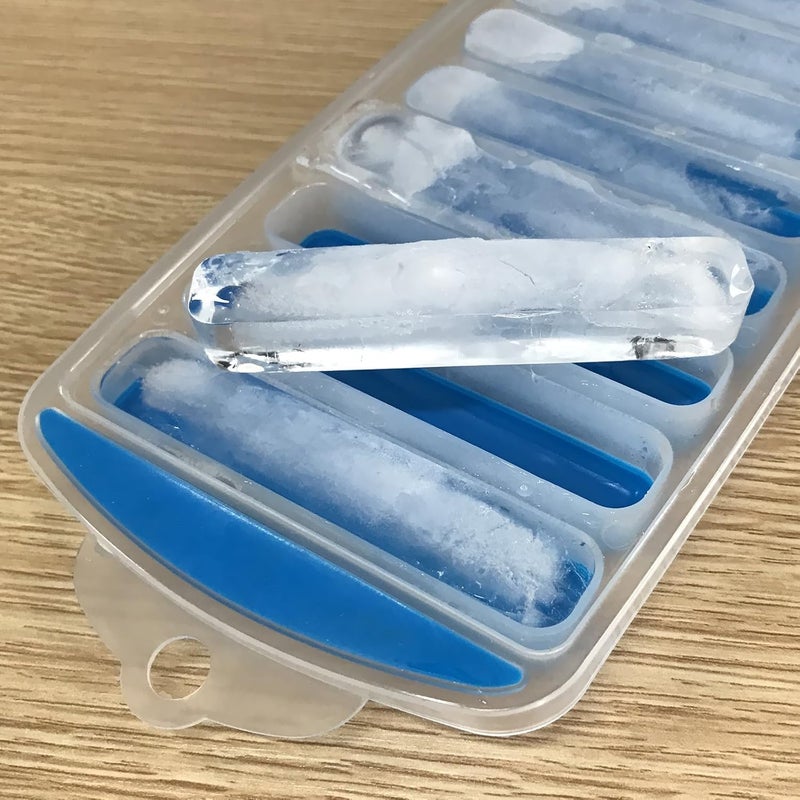 Stick Ice Cube Trays with lid Long Stick ice Cubes for Water Bottles Silicone ice Cube Trays for Making 9 ice Stick a time 3Pack  - Image 3