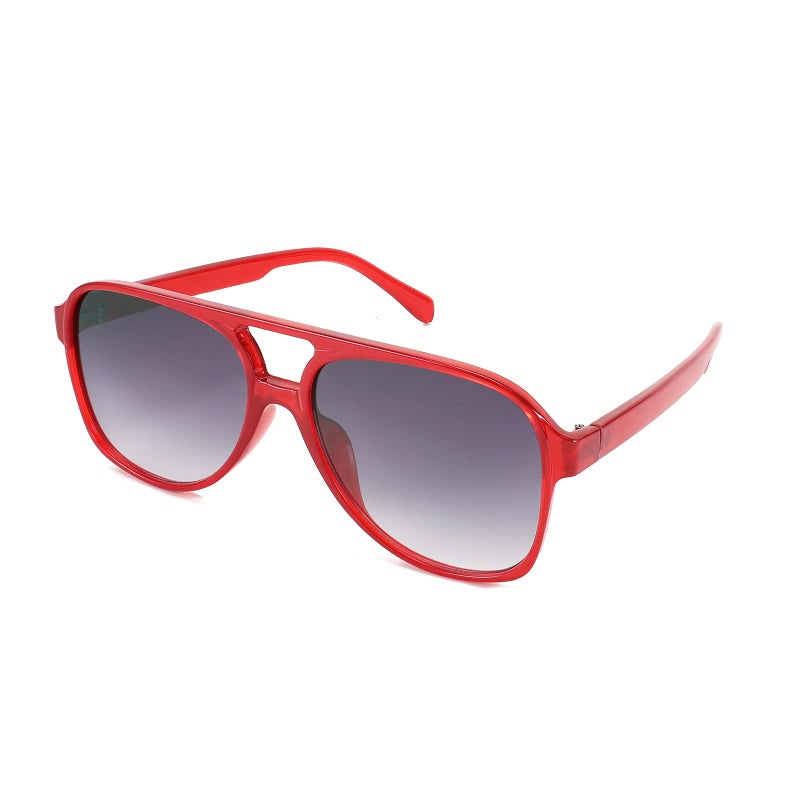 FEISEDY FEISEDY Vintage Retro 70s Plastic Aviator Sunglasses Women Men Classic Large Squared Frame B2751  - Image 1