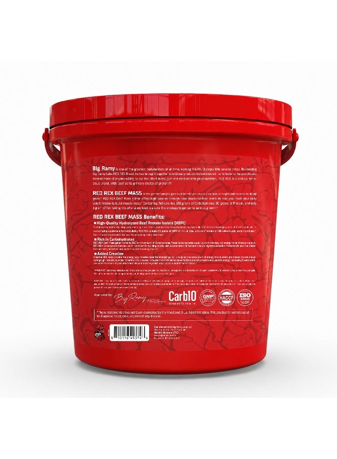 RED REX Beef Mass Gainer Powder - Chocolate Peanut Butter Flavor - 22lb (9.97kg) - for Muscle Growth & Recovery - Image 2