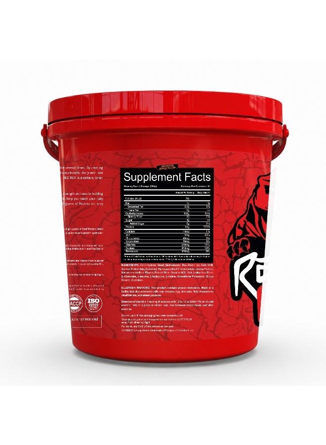 RED REX Beef Mass Gainer Powder - Chocolate Peanut Butter Flavor - 22lb (9.97kg) - for Muscle Growth & Recovery - Image 3