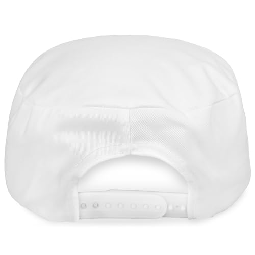 DALIX Blank Hat Cotton Twill Painters Cap in White - Image 4