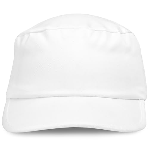 DALIX Blank Hat Cotton Twill Painters Cap in White - Image 2