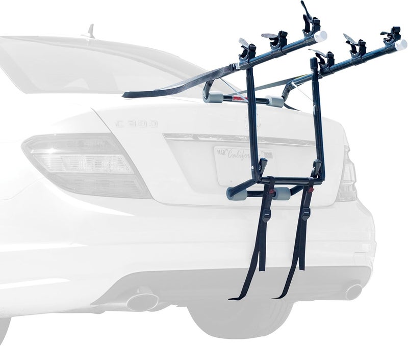 Allen Deluxe 3-Bike Trunk Mount Rack, Blk/ Silver - Image 1