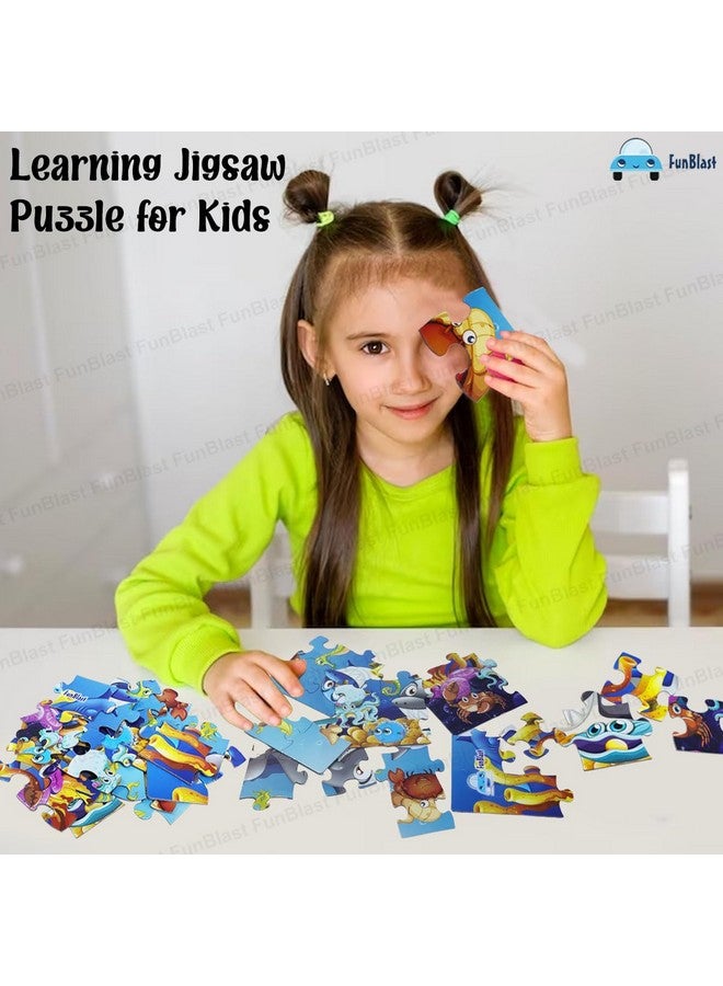 FunBlast Aquatic Animal Jigsaw Puzzle for Kids Jigsaw Puzzle for Kids of Age 3-5 Years - 24 Pcs (Multicolor, Size 30X22 cm) - Image 4