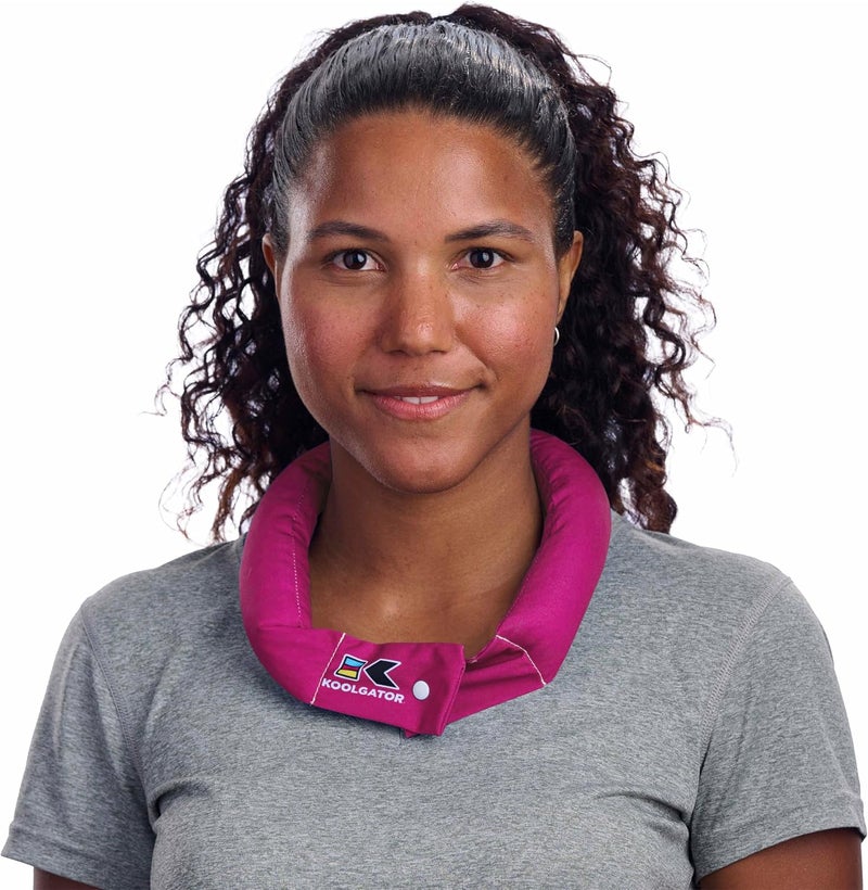 KOOLGATOR Evaporative Cooling Neck Wrap – Reusable Neck Cooler with Long Lasting Relief During Hot Weather Activities, Sports, & Outdoor Work, Deep Pink, 5 Pack - Image 1