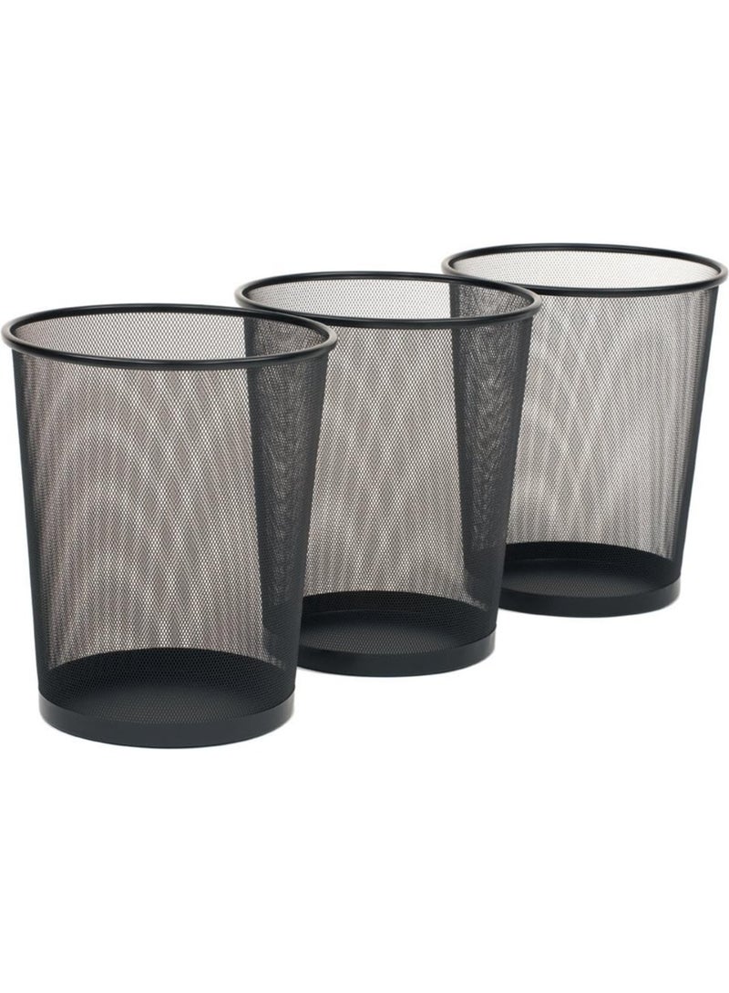general Classics Small Cylinder Trash Can for Home or Office 3 Pack - Image 1