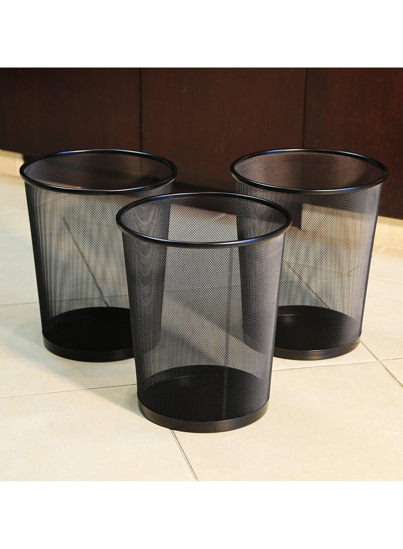 general Classics Small Cylinder Trash Can for Home or Office 3 Pack - Image 2