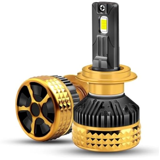 وينكا مصابيح أمامية للسيارات من رويال Y6، لون مميز، 50 واط، مصابيح أمامية للسيارات، شعاع منخفض، لون أبيض بارد، لمبة ليد 9005 - Image 1