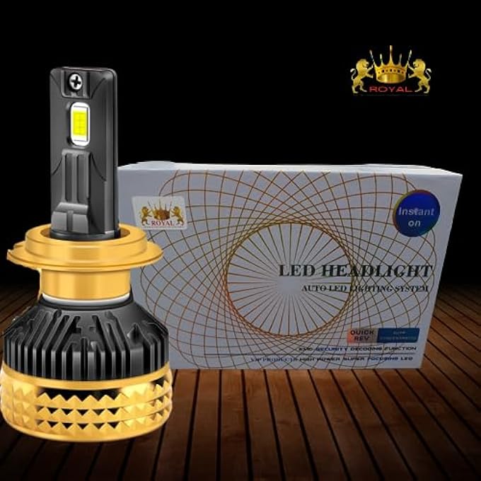 وينكا مصابيح أمامية للسيارات من رويال Y6، لون مميز، 50 واط، مصابيح أمامية للسيارات، شعاع منخفض، لون أبيض بارد، لمبة ليد 9005 - Image 3