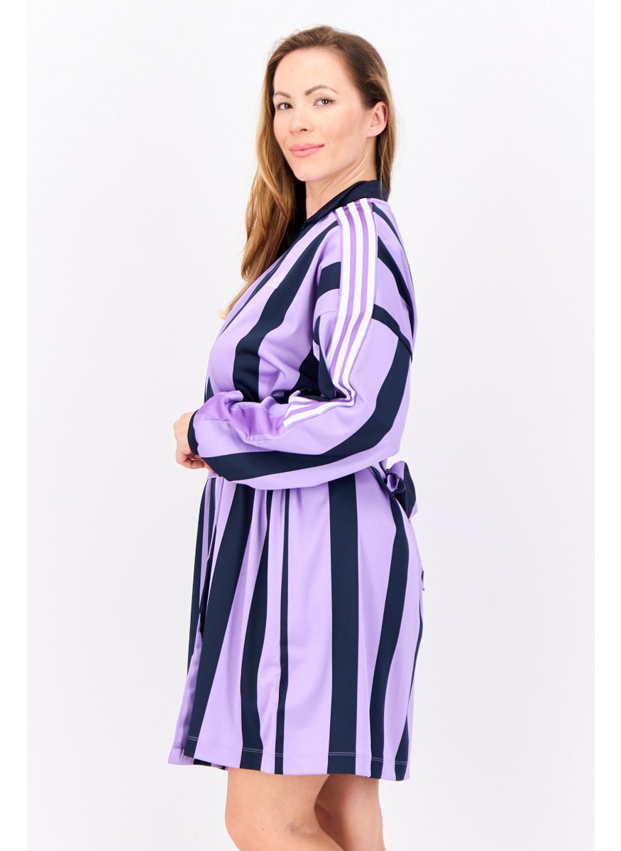 Adidas - Women Sportswear Fit Long Sleeves Outdoor Jersey Dress, Multicolor - Image 1