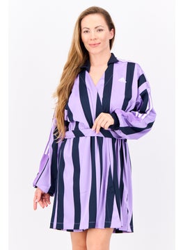Women Sportswear Fit Long Sleeves Outdoor Jersey Dress, Multicolor