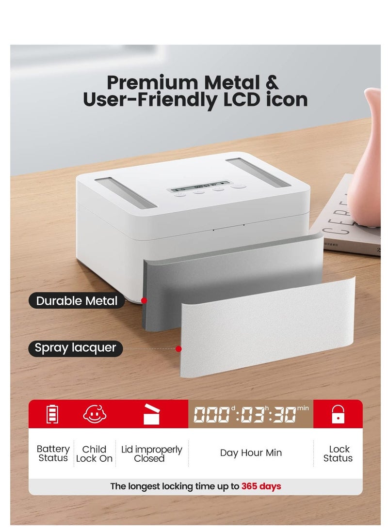 Generic - Metal Timed Lock Box, Time lock Box with Child Lock and LED Display, Self-Control Timer Locker, for Phones, Snacks, Video Games or Other Temptations, Can reduce Stress & Anxiety - Image 1