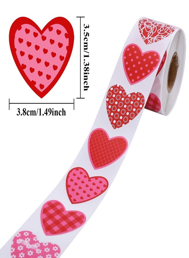 Elcoho 600 Pieces Multicolor Self-Adhesive Heart-Shaped Stickers Valentine's Day Heart Stickers for Valentine's Day or Wedding Decorations - Image 2