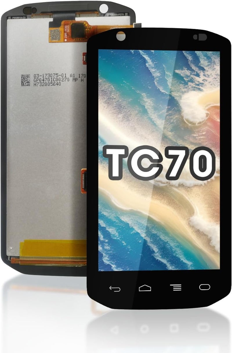 استبدال شاشة LCD مع مستشعر اللمس الرقمي لجهاز Symbol TC70 TC75 TC75X الماسح الضوئي للباركود المحمول (إصدار أندرويد)، حساس عالي الدقة (لـ Symbol TC70) - Image 1