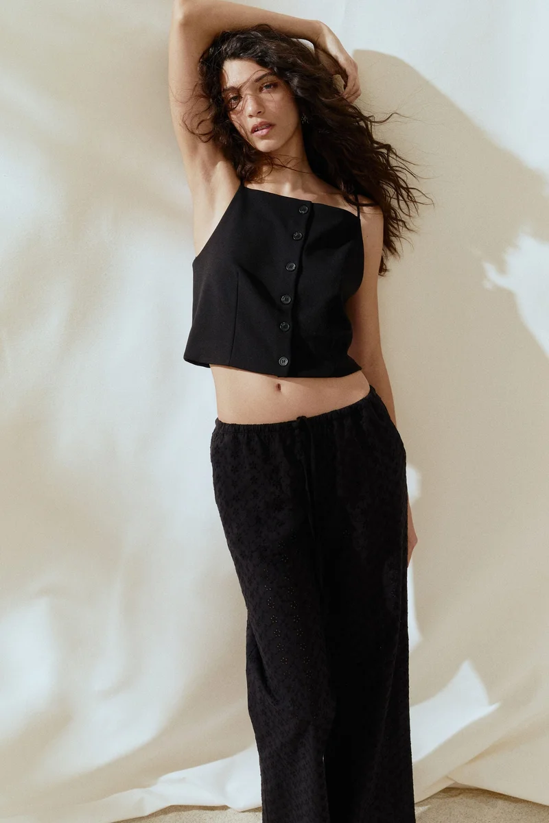 H&M Straight drawstring trousers