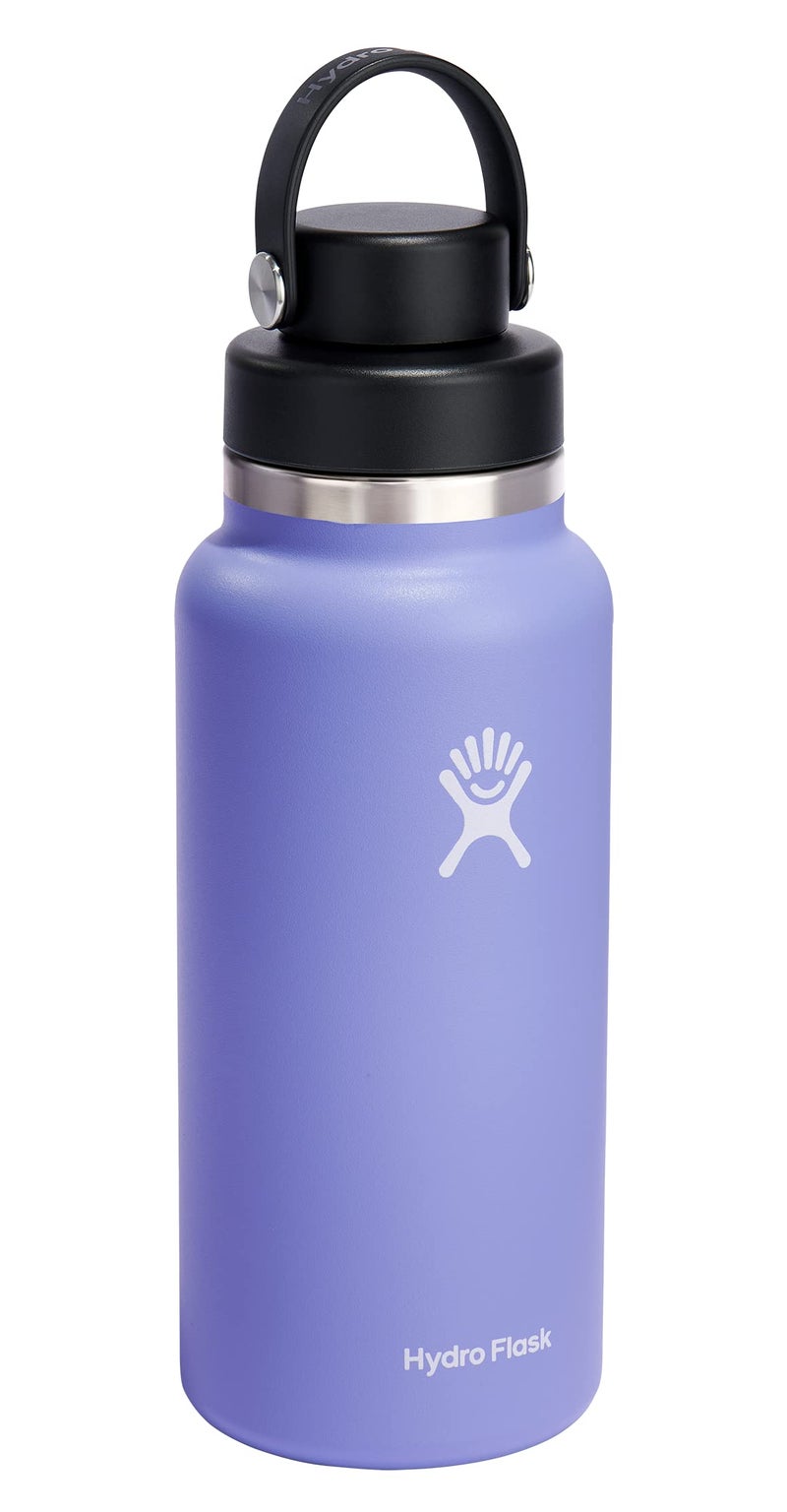 Hydro Flask Water Bottle - Insulated Stainless Steel - Wide Mouth Chug Lid, Non Spill, Leakproof in 32 Oz Lupine Purple - Image 1