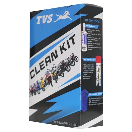 TVS Clean Kit 1Pcs. - Helmet Clean 125ml, 2W Sparkle 50ml., Micro Fiber Cloth 1 - Image 1