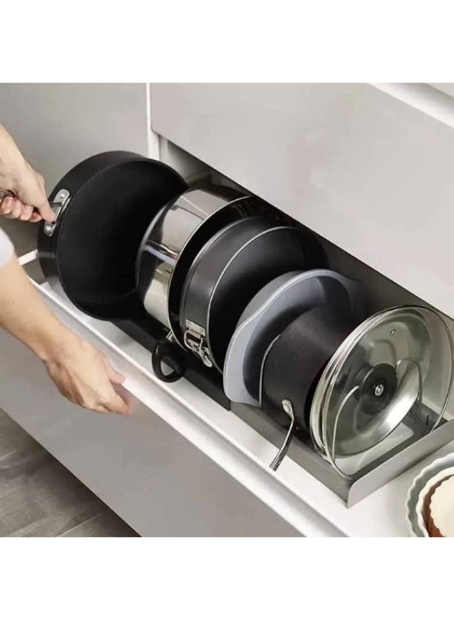 منظم حلل وطاسات وأغطية قابل للتمديد – معدن وبلاستيك - Image 3