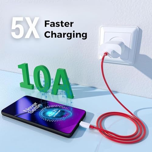StuffHoods 65W Supervooc Fast Charger with C-Type 1M Cable|65w USB C Charge Compatible with OnePlus/Realme/Oppo/Redmi/Xiaomi/Poco/iQOO/Samsung/Motorola|Supports Dart/Dash/Warp/Vooc|65 watt - Image 5