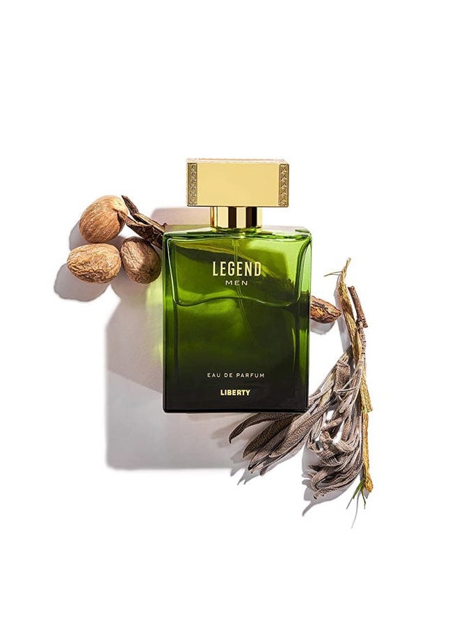Liberty - Luxury Perfume Gift Set - Legend for Men, Eden for Women (100ml/3.4Oz each), Eau De Parfum (EDP) Spray for Thanksgiving, Designed in France, Long Lasting Smell - Image 1
