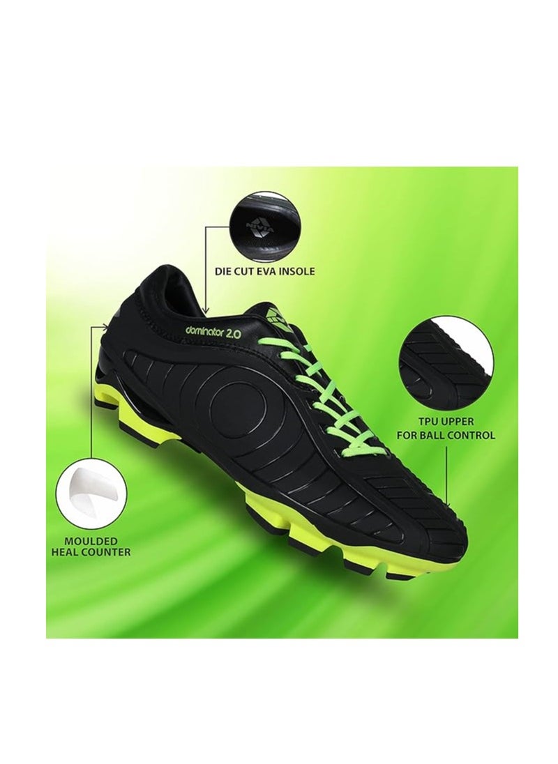 Nivia Dominator 2.0 Football Shoes | Size : 6 UK/ 7 US / 40 EU | Material :  TPU Sole with PVC Synthetic Leather Upper, Moulded Insole | Outdoor Sports  - Image 2