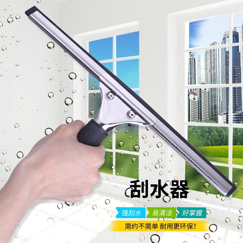 Supply Stainless Steel Wiper Scraper Rubber Glass Scraper Replaceable Wiper Glass Cleaner Cleaning - Image 3