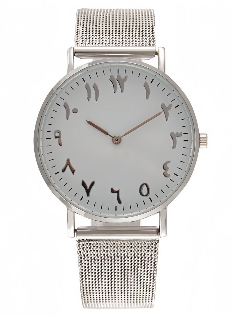 Unisex Casual Watch - Arabic Numerals Quartz Watch for Men & Women, Minimalist Design, Water Resistant, Lightweight Comfortable Daily Wear - Image 1