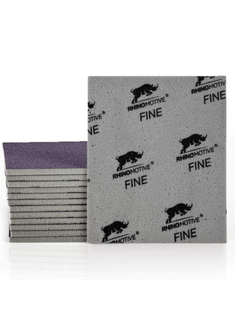 RHINOMOTIVE Automotive Fine Sanding Sponge Grit 320-400 20Pcs - Image 1