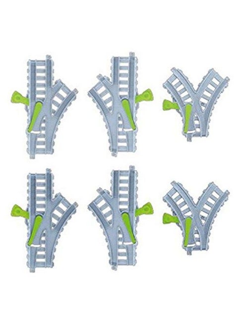 Replacement Parts For Thomas The Train Gbn45 ~ Thomas & Friends Trackmaster Percy 6 In 1 Set ~ Replacement Y Tracks ~ 2 Trs Tracks, 2 Tls Tracks And 2 Ys Tracks ~ Blue And Green