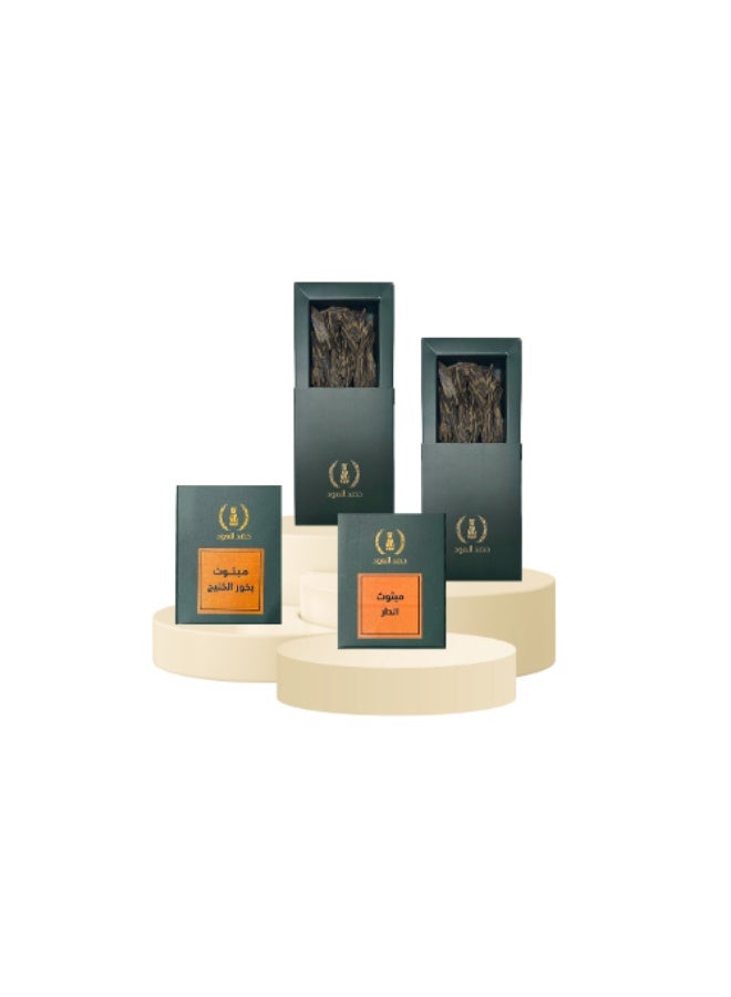 Home Package | Vietnamese Tiger Oud 2 Ounces 56 Grams | 2 Boxes of Mabthooth Incense | Mabthooth Al-Dar | Mabthooth Mdawi