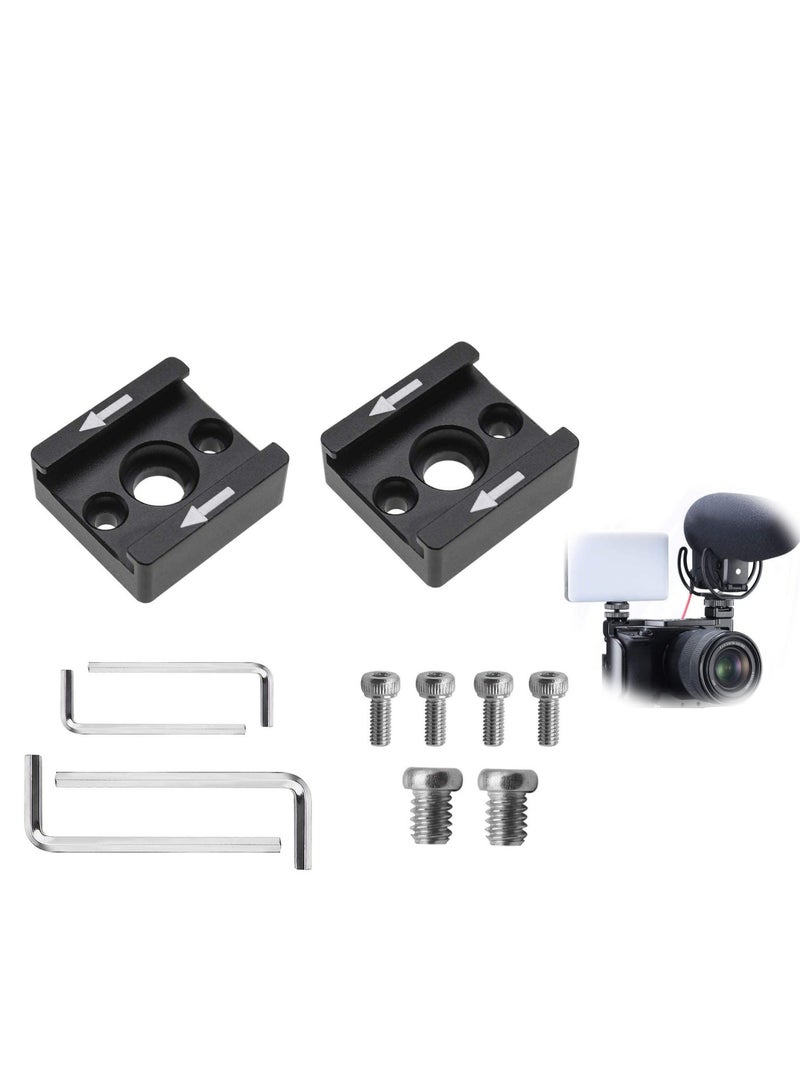 Captaintech Cold Shoe Mount Adapter Brackets Universal with 1/4 Inch M2.5 Screws Wrench for Camera Cage Flash Microphone and Other Device 2Pcs - Image 4