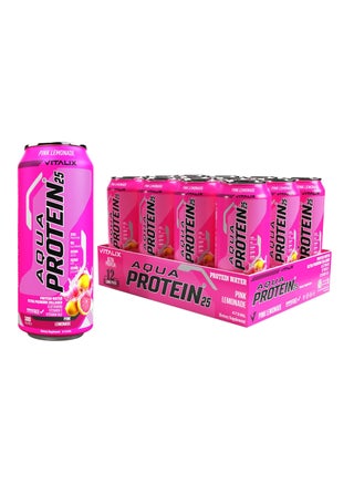 Aqua Protein 25 Pink Lemonade - Protein Water with 25g Protein - Collagen, Glutamine, Vitamins B,Lactose Free, Sugar Free, Zero Fat, 473ml Pack of 12 - pzsku/ZEAA2396381D18C57AE8BZ/45/1746217500/c99bb8b5-06a8-4c4f-bd1a-0c312dfcc7e8