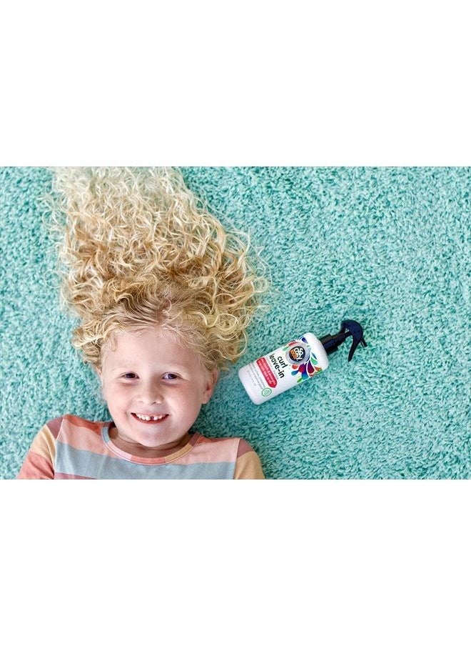 SO COZY SoCozy, Curl Spray LeaveIn Conditioner For Kids Hair Detangles and Restores Curls No Parabens Sulfates Synthetic Colors or Dyes, Jojoba Oil,Olive Oil & Vitamin B5, Sweet-Pea, 8 Fl Oz  - Image 2