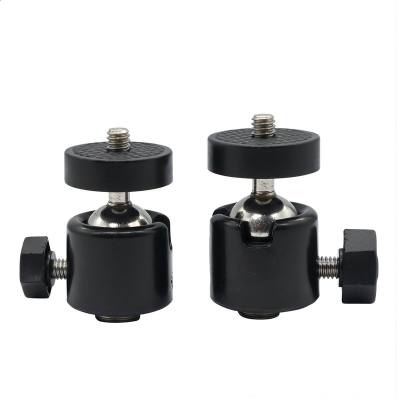 Metal Mini Ball Head Hot Shoe Mount 360 Swivel Camera Tripod Adapter - Image 4