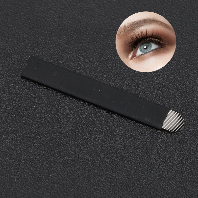 50pcs Eyebrow Microblading Needles Blade Fine Tattooing Permanent Makeup Blades 0.18mm(U16‑pin ) - Image 3