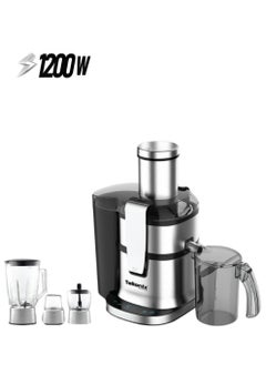 Telionix Digital 4 in 1 Juicer & Blender, 1200W Electric Juicer with 5 Speed Control, 2.4L Capacity, Stainless Steel Design, I-Touch Screen, Perfect for Smoothies and Fresh Juices