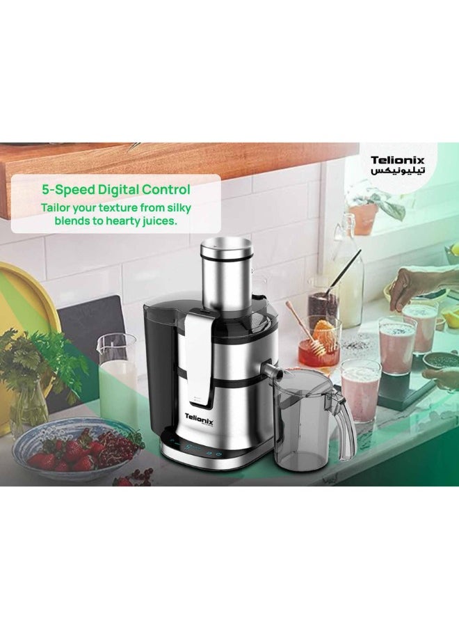 Telionix - Telionix Digital 4 in 1 Juicer & Blender, 1200W Electric Juicer with 5 Speed Control, 2.4L Capacity, Stainless Steel Design, I-Touch Screen, Perfect for Smoothies and Fresh Juices - Image 1