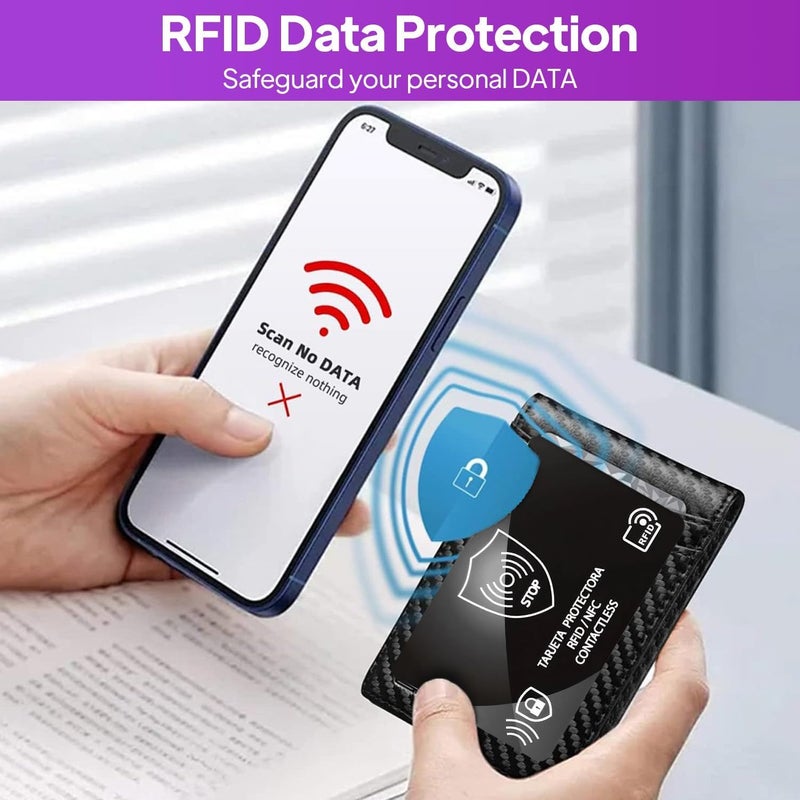 HYRAINBOW 6 Pack RFID Blocking Card, Generation 2 Credit Card Protector, Anti-Theft Contactless Shield Wallet NFC Blocker, Sleeves Cards Defender, Entire Wallet Protection Secure When Crowds And Social - Image 4
