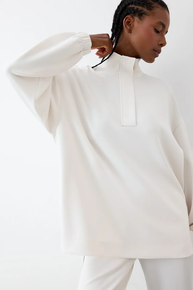 DeFactoFit Long Fit Modal Sports Sweatshirt