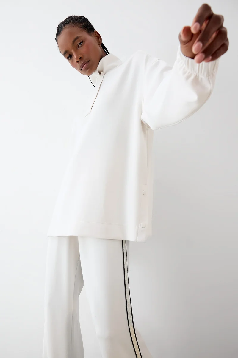 Defacto  DeFactoFit Long Fit Modal Sports Sweatshirt for Women | Best Price UAE