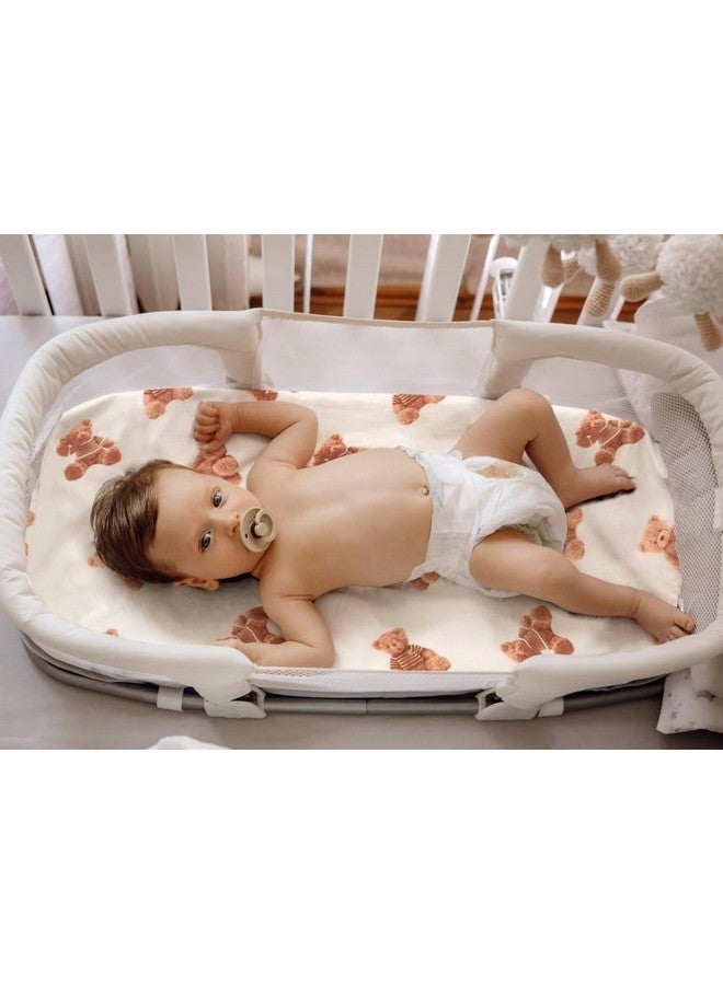 FIGEPO Fitted Baby Neutral Bassinet Sheets Bear and Buffalo Check Plaid Breathable Unisex Baby Sheet Set for Boys or Girls - Image 2
