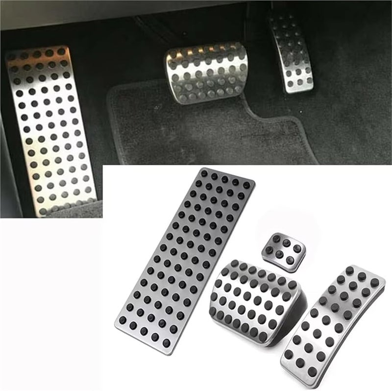AT 2 Piece Car Pedal Covers Accelerator Brake Footrest Pad For Benz A B M R GLA GL Class A180 A220 A250 A45 AMG 1998 2016 - Image 5