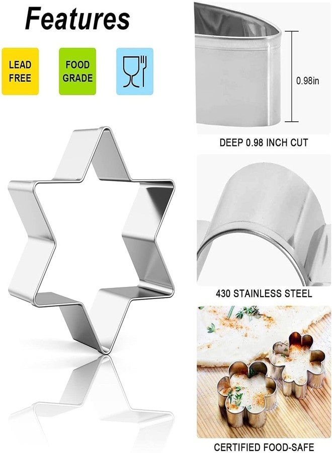 JAY EMPIRE Cookie Cutter Stainless Steel Cookie Cutter with 4 Shape 3 Sizes Heart Round Star and Flower, 12 Pieces - Image 3