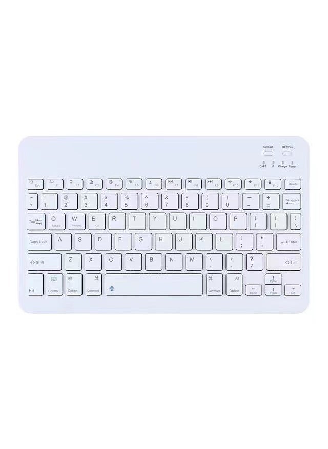 Generic Cross-border Bluetooth keyboard ipad tablet phone universal color mini keyboard lightweight portable mouse suit10-inch white [single keyboard]] 10-inch white [single keyboard]] 