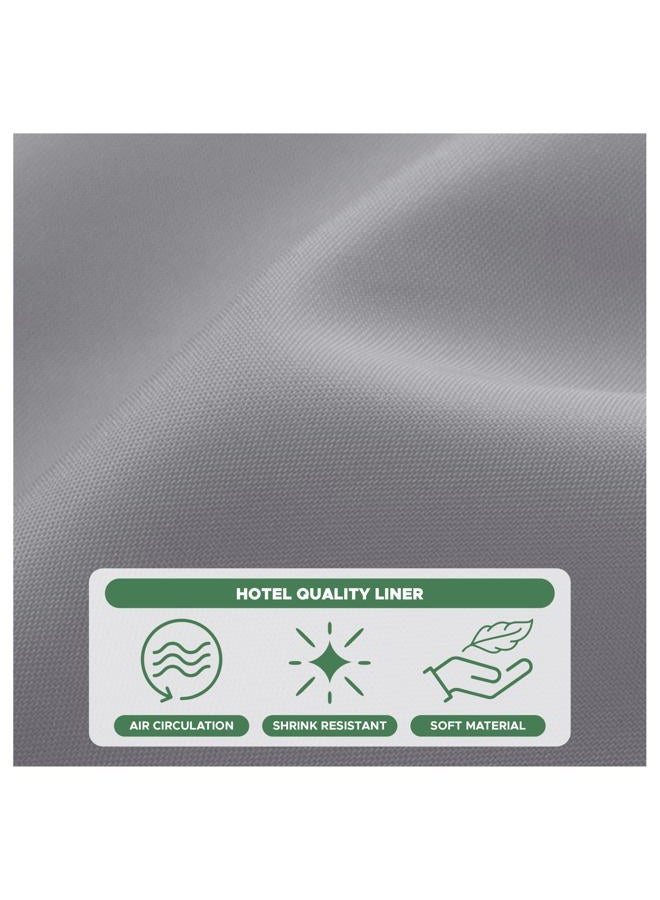 Biscaynebay Hotel Quality Fabric Shower Curtain Liners, Water Resistant Bathroom Curtains, Rust Resistant Grommets Top Weighted Bottom Machine Washable, Silver Grey 72 Inch by 72 Inch - Image 5