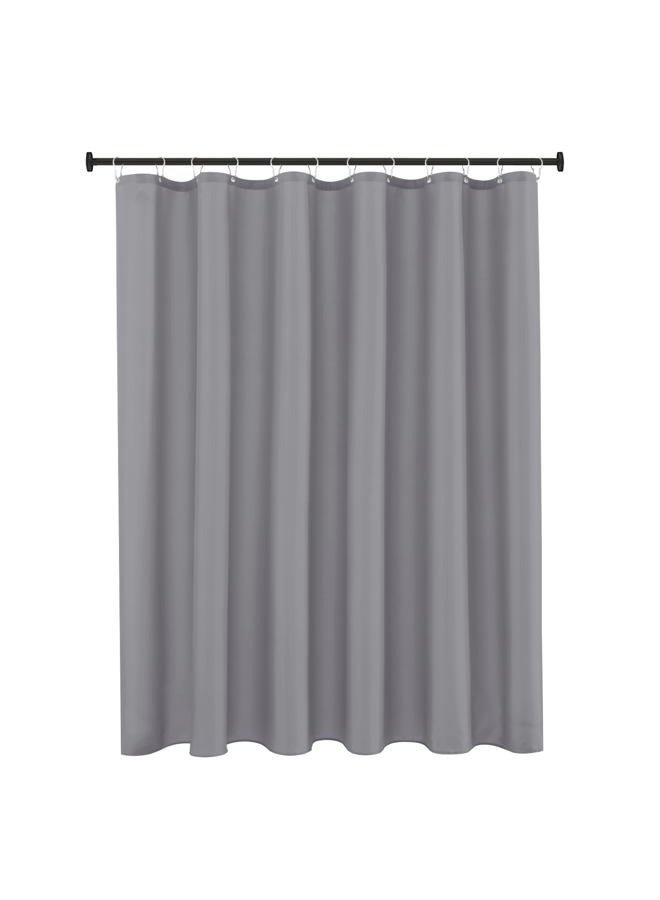 Biscaynebay Hotel Quality Fabric Shower Curtain Liners, Water Resistant Bathroom Curtains, Rust Resistant Grommets Top Weighted Bottom Machine Washable, Silver Grey 72 Inch by 72 Inch - Image 1