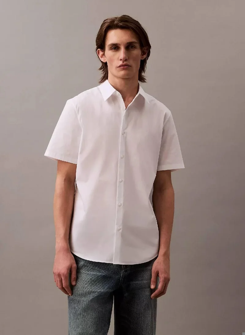 CALVIN KLEIN Cotton Stretch Slim Button-Down Shirt