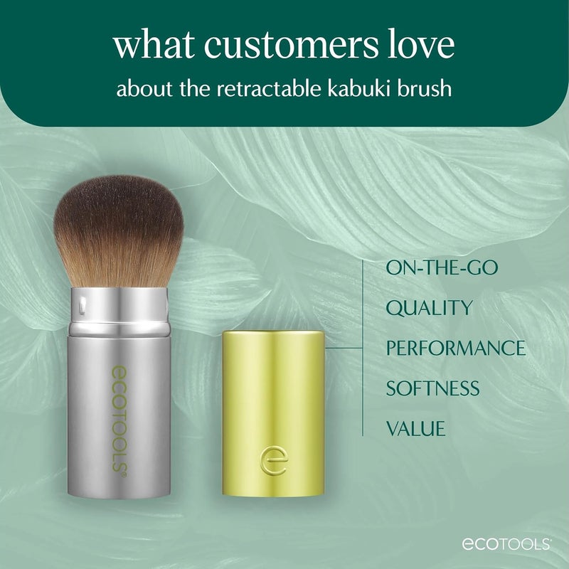 EcoTools Retractable Face Brush - Travel Kabuki Brush for Powder and Bronzer - Image 4