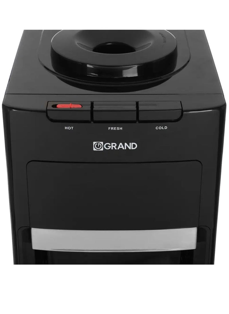 Grand - Water cooler, 3 taps, black, without bottom container, cold/hot/tepid/ from Jarad - Image 1