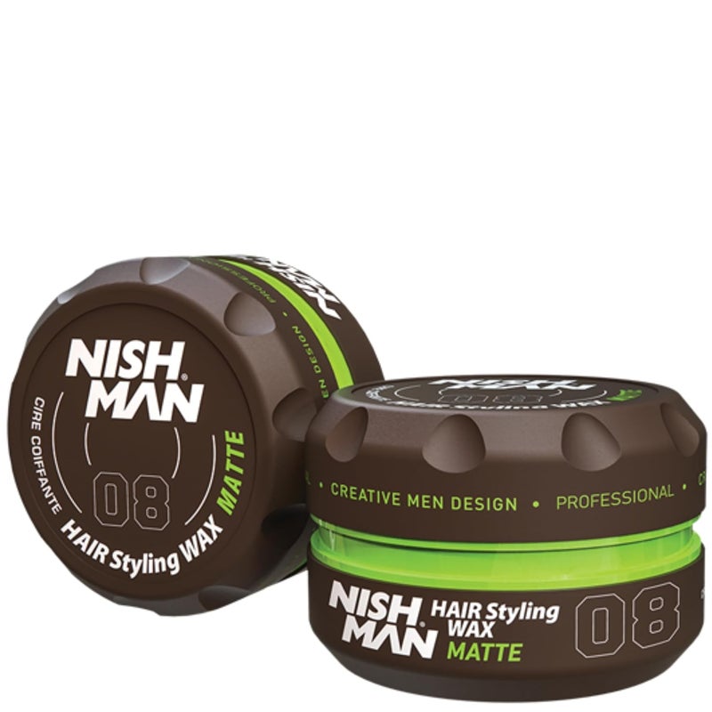Nishman Hair Styling Hair Wax Matte Matte Finish Volume Strong Hold Hair Style Water Soluble ReStylable Wax for Men 100g100ml - Image 3
